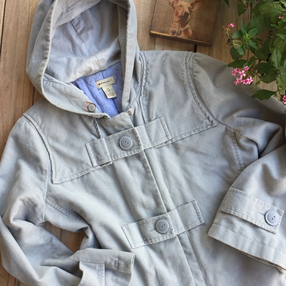 Anthropologie Jackets & Blazers - Anthropologie Elevenses Light Gray Hooded Jacket